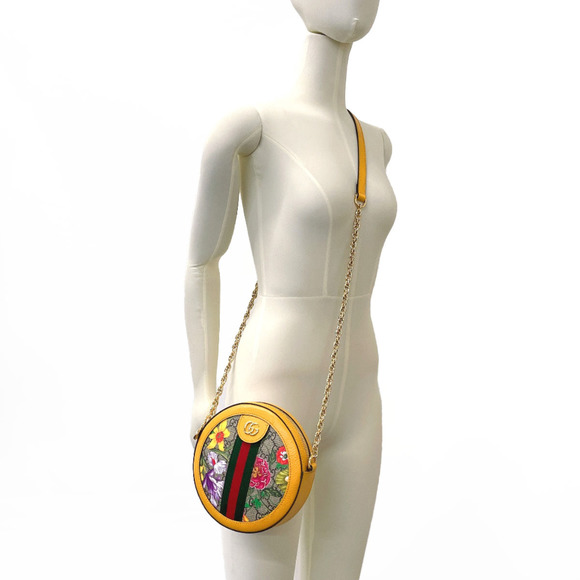 Gucci Flora Supreme Chain Shoulder GG Yellow Line Webbing - Picture 11 of 11
